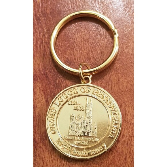 2006 Grand lodge Of Pennsylvania Key Chain & Ornament 275th Anniversary - Picture 4 of 5